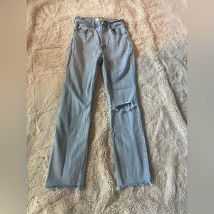 Abercrombie ankle straight ultra high rise jeans, size 25
